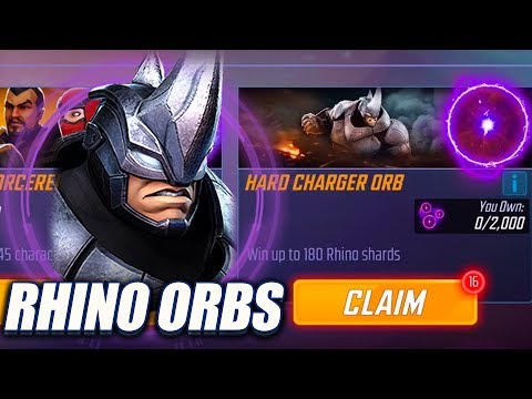 16x Rhino Orb Opening! Best Orb Opening! - Marvel Strike Force
