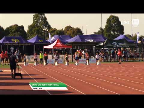 Boys U10 100m Final - 2019 State Track and Field Championships // LAVicTV