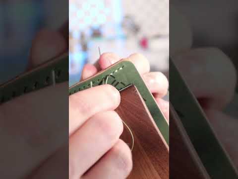 Hand making a bifold wallet!
