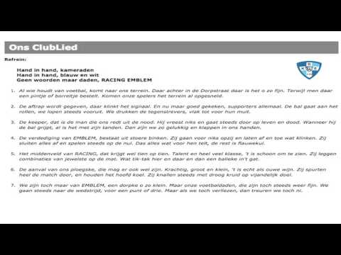 Clublied K. Racing Emblem (de 'Ludo-versie')