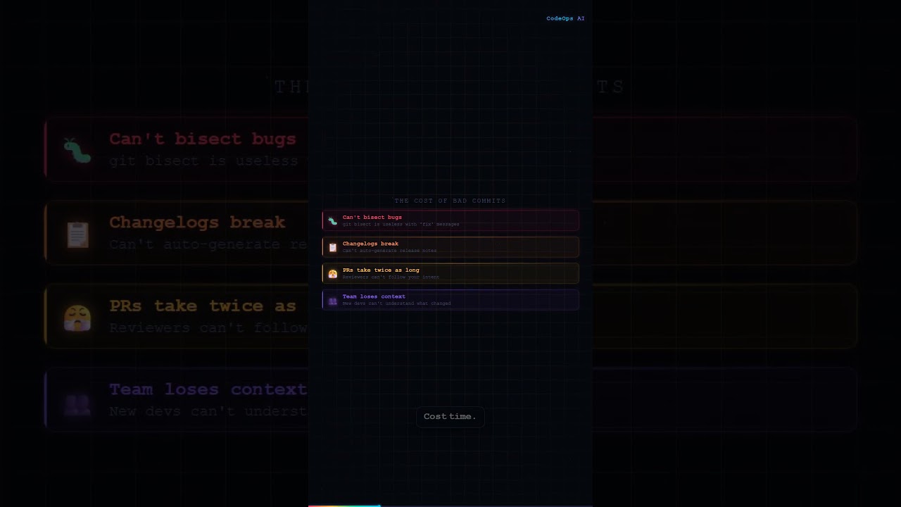 Stop Writing Bad Git Commits 😤 | Use This Instead #shorts