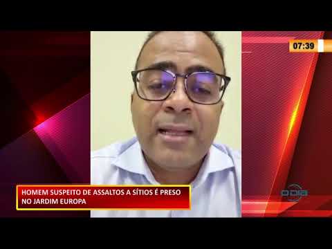 Homem suspeito de assaltos a sítios é preso no Jardim Europa 05 11 2020