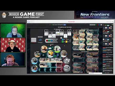 New Frontiers playthrough by Which Game First - A Board Game Podcast
