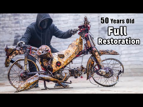 Broken 50 Years Old 1970s HONDA Ruined MotorCycle - Full Restoration