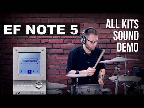 EF NOTE 5 electronic drum kit playing all kits sound demo