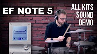 Video thumbnail for EF NOTE 5 electronic drum kit playing all kits sound demo by drumtecTV