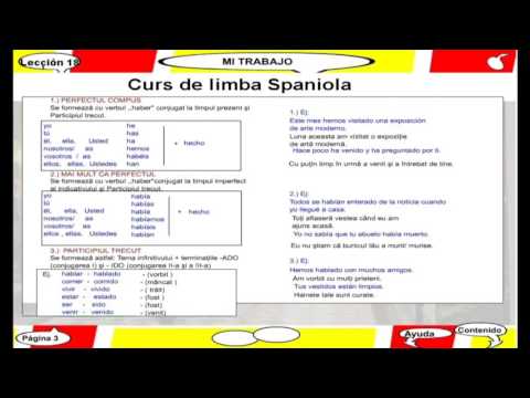 Curs video de limba Spaniola - Lectia 18