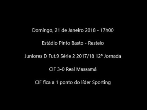 AFL Juniores D S13 Série 2 2017/18 - Jornada 12 CIF 3-0 Real Massamá