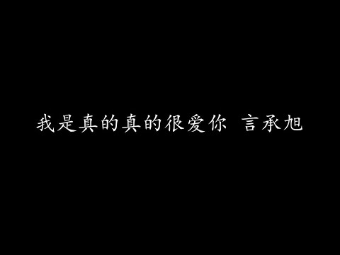 我是真的真的很爱你 言承旭 (歌词版)