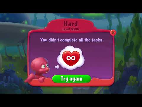 [FISHDOM Walkthrough] Level 6306 Hard (Qua màn - Fishdom)