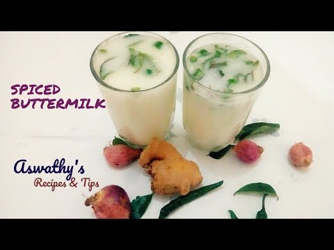 Sambharam | Spiced Buttermilk Drink |സംഭാരം / മോരും വെള്ളം / പച്ച മോര്