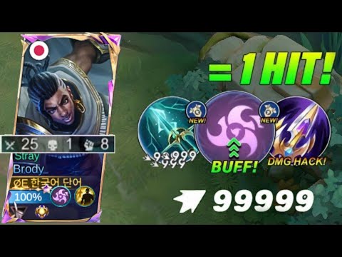 TOP 1 GLOBAL BRODY ONE HIT BUILD FOR SOLO RANK! (recommended build & Assasin emblem)- Mobile Legends