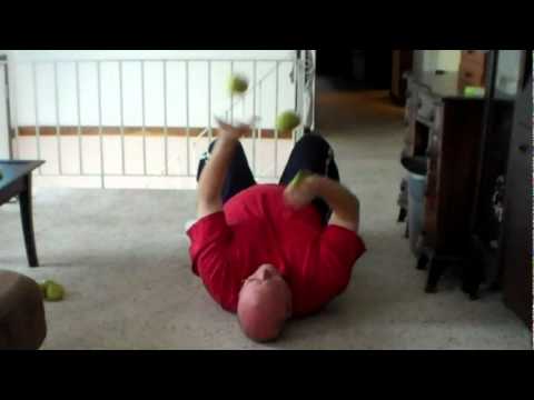 World Record - Most Catches Juggling Three Balls While Lying Down In 30 Seconds