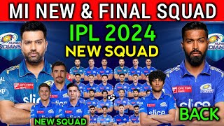 IPL 2024 | Mumbai Indians Team Full Squad | MI Full Squad 2024 | MI Team New Players List 2024