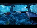 Calming Rain And Thunderstorm ️ Stress Relief And Instant Sleep In Cozy Car Ambience