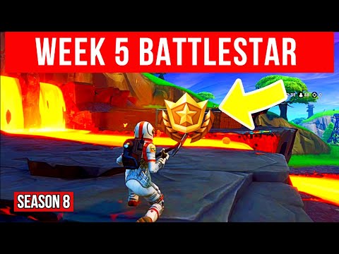 Secret Battlestar Location Week 5 Season 8 - Fortnite Challenges - Guide