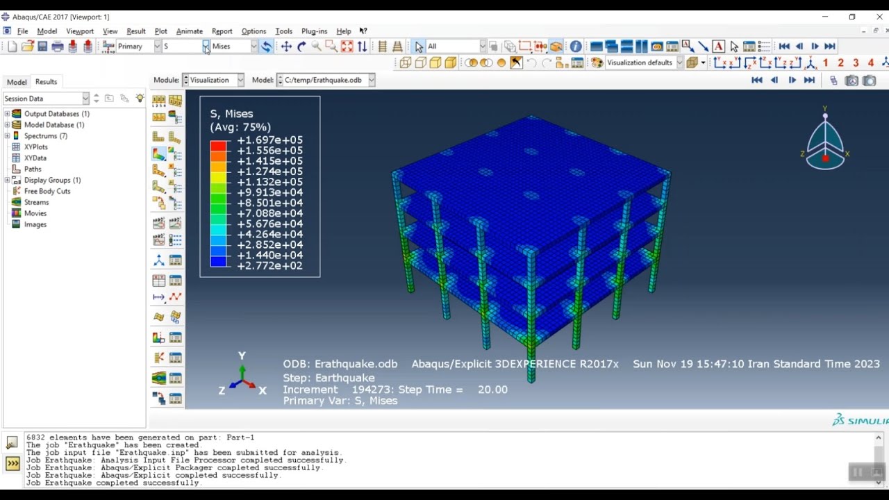 Dramatic Earthquake Simulation Using ABAQUS