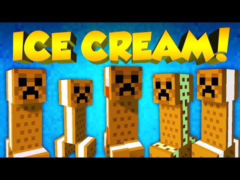 Minecraft Mod Spotlight - Ice Cream Creepers Mod! (Minecraft Mods)