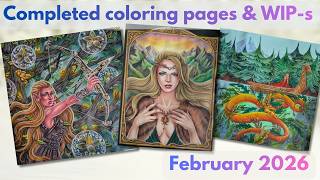 Completed Colouring Pages and WIP-s - February 2026