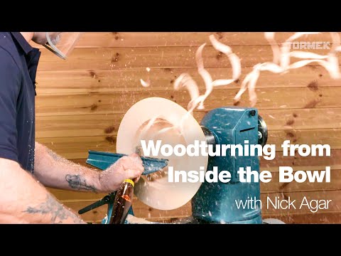 Woodturning from Inside of the Bowl – Unique Shot Never Seen Before – with Nick Agar