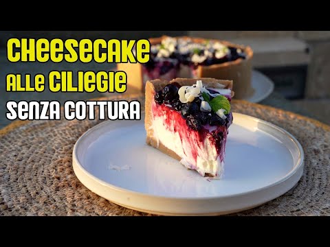 Cheesecake alle ciliegie SENZA GLUTINE e SENZA GELATINA - facilissima e deliziosa