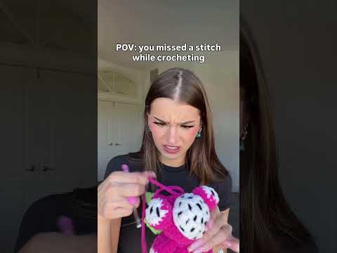 When we miss a stitch while crocheting