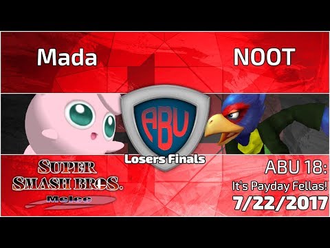 ABU 18: NOOT (Falco, Fox) vs, Mada (Puff)  - SSBM Singles Losers Finals