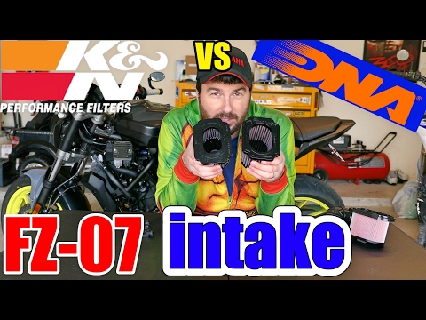 FZ-07 Intake & Air Filter, K&N vs DNA