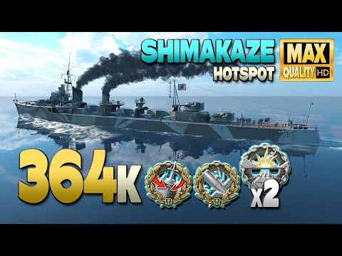 Shimakaze behind enemy lines: 364k damage - World of Warships
