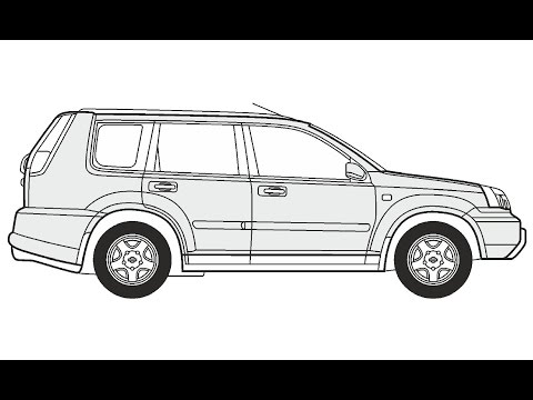 How to Draw a Nissan X-Trail / Как нарисовать Nissan X ...