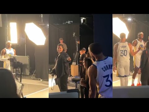 Buddy Hield gets kicked off photoshoot for Steph Curry during Media Day 😂