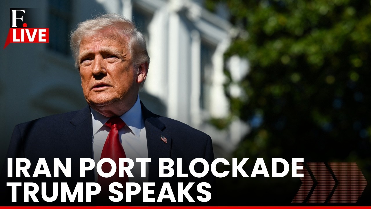 LIVE: Trump Speaks To Media After US Navy Began Blockade at Iranian Ports | US Iran War