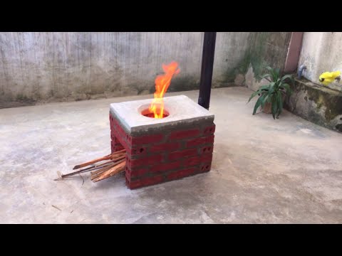 DIY traditional firewood stove \ Building Simple Outdoor Smokeless Firewood Stove #51