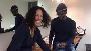 Paola Quagliata and Rudy  Royston "playing" the table - Jazzin' Around Baroque
