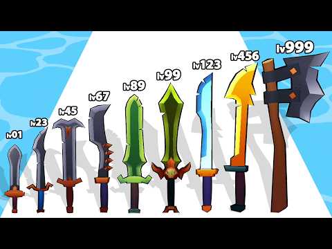 CRAFT SWORD MERGE EVOLUTION RUN - Level Up Sword Max Level Gameplay (Craft Sword 3D: Monster Hunt!)