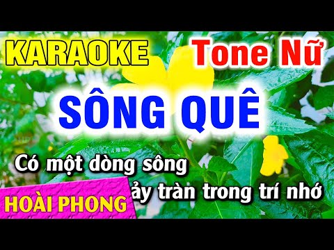 Karaoke Sông Quê Tone Nữ Nhạc Sống Dể Hát | Hoài Phong Organ