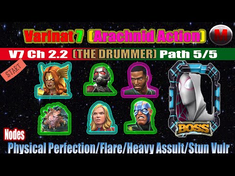 Variant 7 Ch 2.2 Path 5/5 (Physical Perfection/Flare/Heavy Assault/Stun Vulnerability) - MCOC