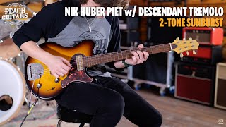 Video thumbnail for No Talking...Just Tones | Nik Huber Piet 2-Tone Sunburst w/ Descendant Tremolo by Peach Guitars
