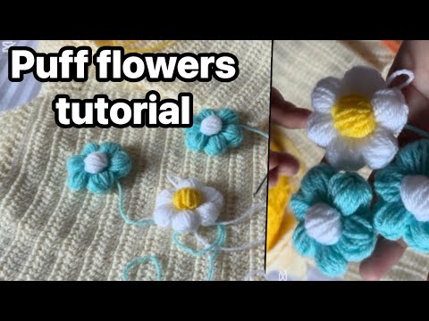 Puff flowers tutorial video..🌼🌸