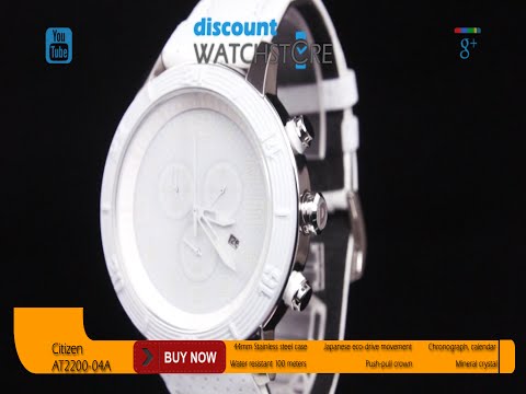 Citizen AT2200-04A Unisex BRT 3.0 Eco-Drive Chronograph White Dial Watch Review Video