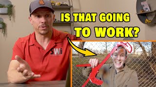 Fence Contractor Reacts to DIY Chain Link Stretching Technique