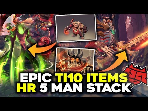 EPIC ULTRA RARE TI10 Pudge IMMORTAL + Wraith King Arcana FIRST Time in One Team - HR Stack Dota 2