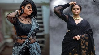 Black Net Blouse Designs 2022||Net Neck Blouse Designs||Black Net Blouse ||Black Blouse Baju Designs