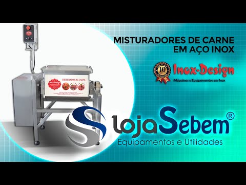 Misturador de Carne Linguiça 25 kg Profissional Inox - Inox Desing M1E30