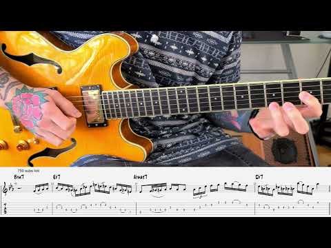 Joe Pass Guitar Lick Lesson - 750 Subs Lick
