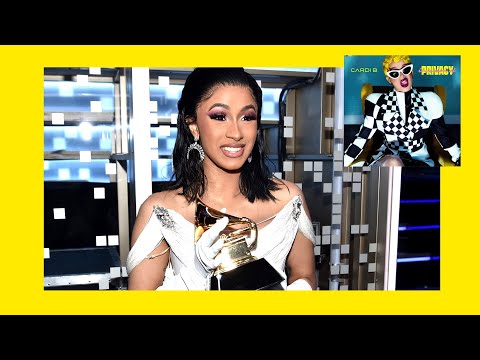 Cardi B unboxing her First Grammy Award