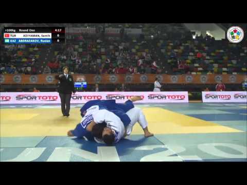 Semih ADIYAMAN (TUR) Vs Ruslan ABDRAZAKOV (KAZ) - Judo Grand Prix Samsun 2014 [+100kg]
