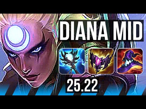 DIANA vs AKALI (MID) | Quadra, 16/2/2, Legendary | EUW Master | 25.22