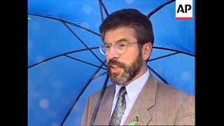 NORTHERN IRELAND: SINN FEIN LEADER GERRY ADAMS PEACE PROCESS CLAIM