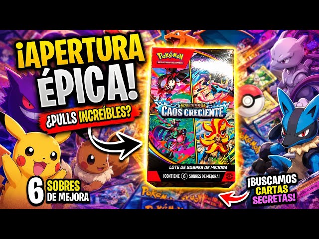 Vídeo relacionado con Pokémon: Lote de Sobres de Mejora de Megaevolución-Caos Creciente (6 Sobres de Mejora)
